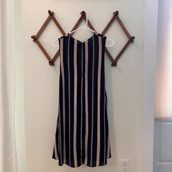 Reformation Black Cream Stripe Mini Dress - Picture 2 of 6